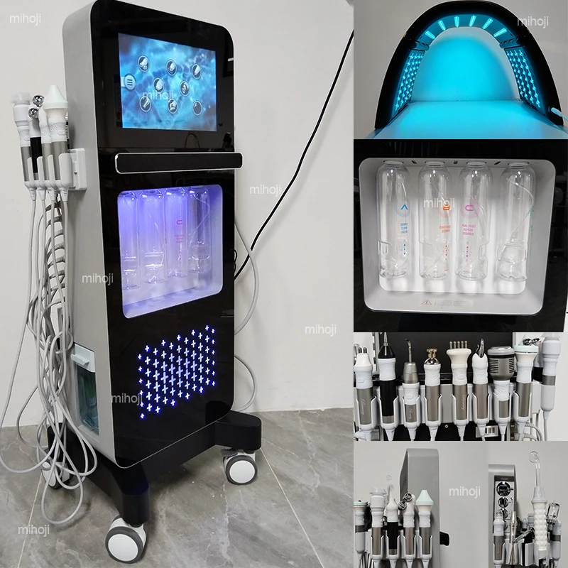 17 In 1 Hydro Jet Peel Facial Machine With Microdermabrasion Ice Blue Handheld Hydro Machine