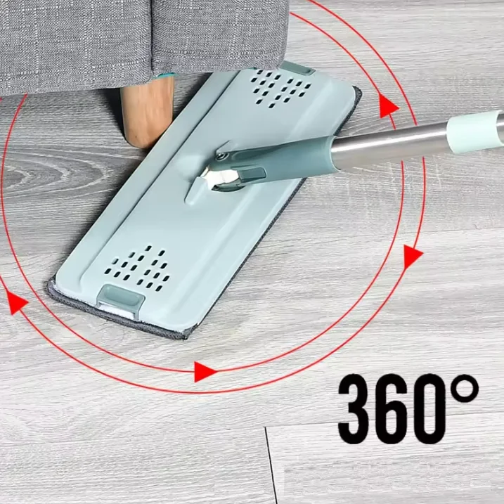 Automatic Spin Microfiber Mop Bucket Smart Home Floor Cleaning Wringing Mop Flat Squeeze Hand-Free Wrapping Magic Microfiber