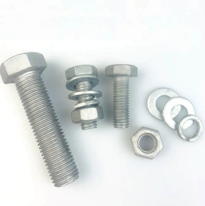 High Strength Metric Bolt Fasteners DIN 931/933 HDG Hex Bolts And Nuts for Wholesale Distributor Grade 10.9 Hex Screw