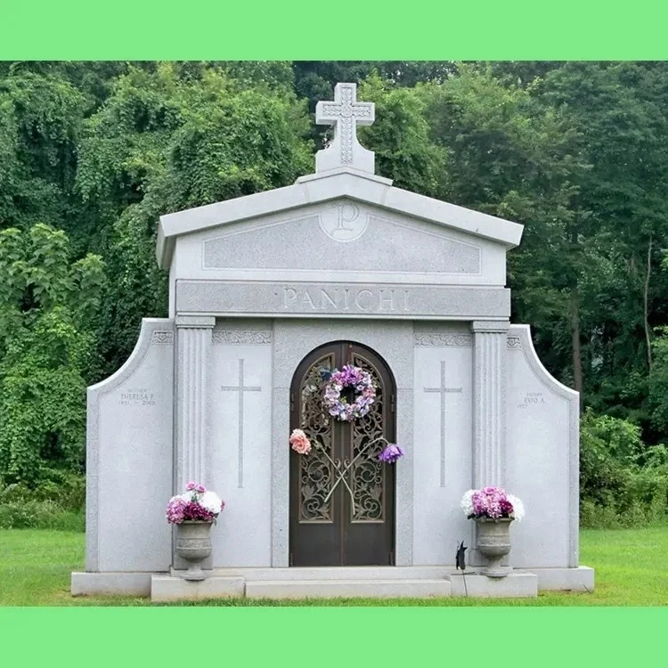Family Cemetery Memorial Gravestone Customized Natural Granite Crypt Mausoleum Headstone Monument