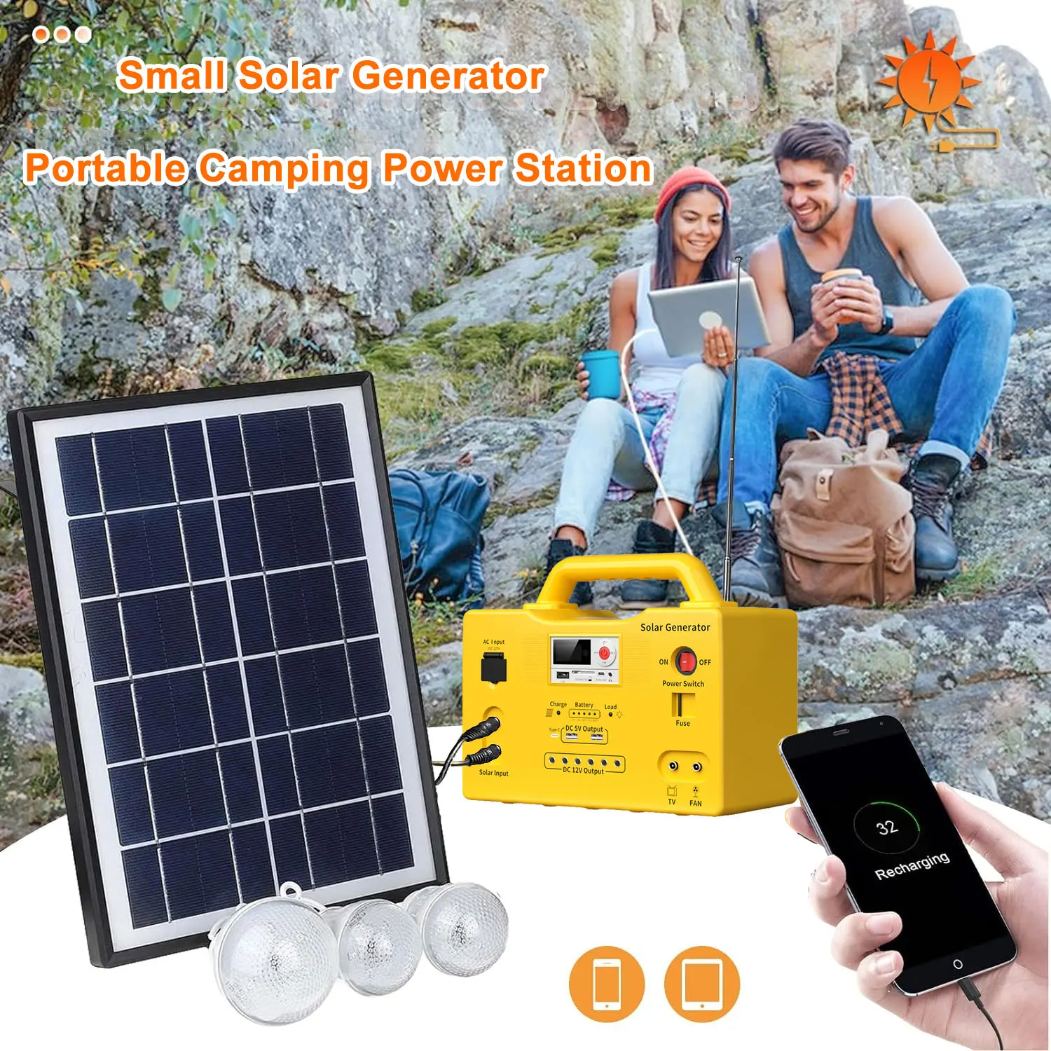 300w 400w Usb Type-C DC AC 600W Lithium Battery Bank Portable Power Station For Portable Power Pack