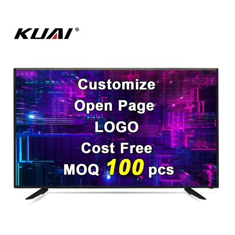 KUAI Wholesale Full HD UHD LCD Office Hotel Tv LED TV 32 50 55 65 inch Android Smart Television