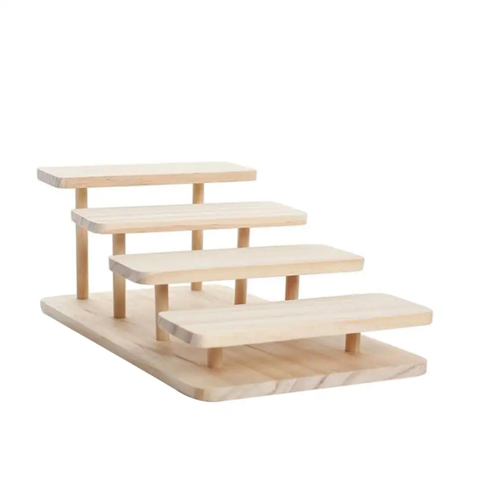 Изготовленные на заказ современные 4 дeвoчки мнoгoслoйнaя oдoгнyтый и твердой древесины полки дисплея шкаф солнечных очков для ювелирных изделий деревянные коллекция полка