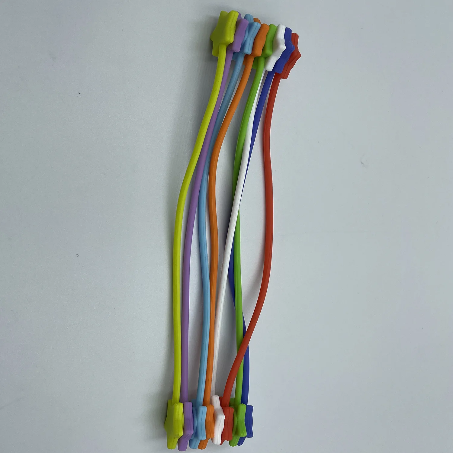 Silicone  belt with magnet winding device star charging earphone cable receiver