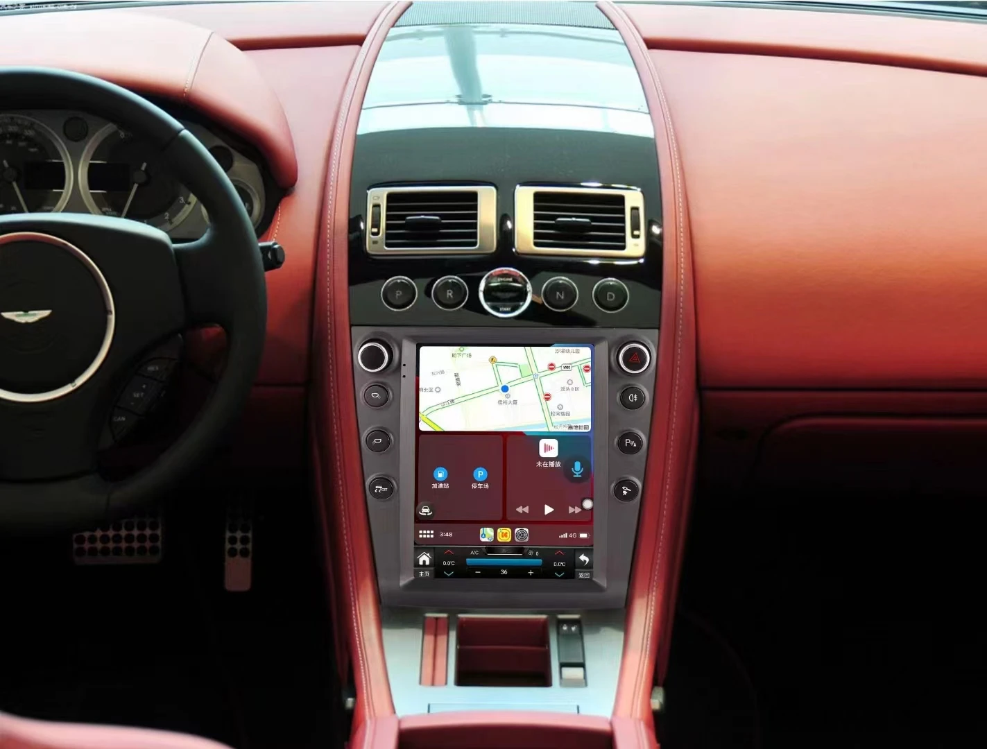 9.7 Inch IPS Touch Screen For Aston Martin 2005-2015 With FM AM Audio Receiver Android Dash System