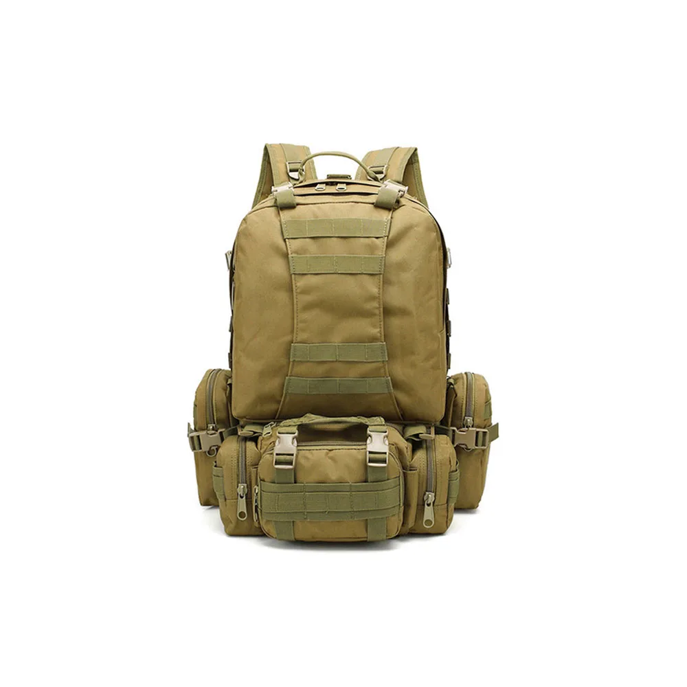 55L Tactical Molle system backpack with Built-up 3 MOLLE Bags Rucksacks for Travelling  Hunting Fishing Camping Hiking