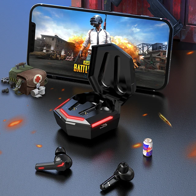 Дешевые оптом TWS Игровые наушники BT с низкой задержкой Bt микрофоном двойным режимом водонепроницаемые