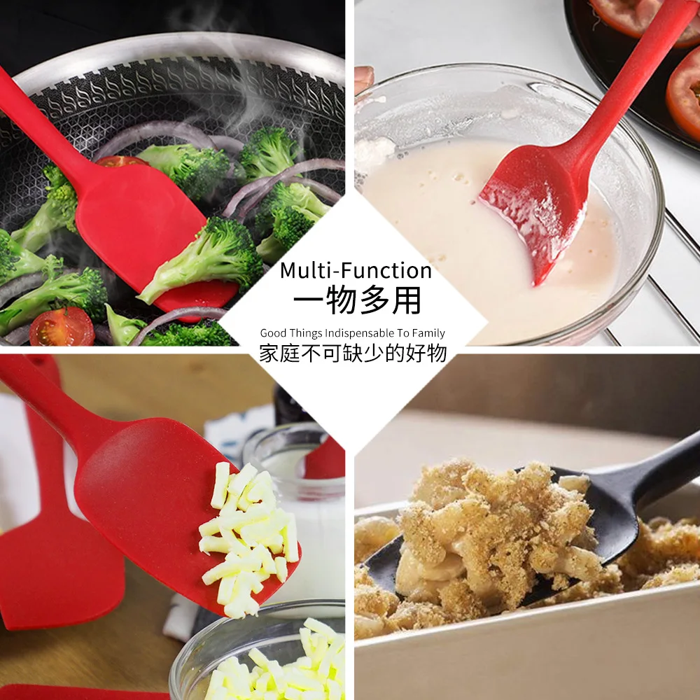 Kitchen Color Silicone Scraper, Heat-resistant And Non Stick Elastic Rubber Scraper