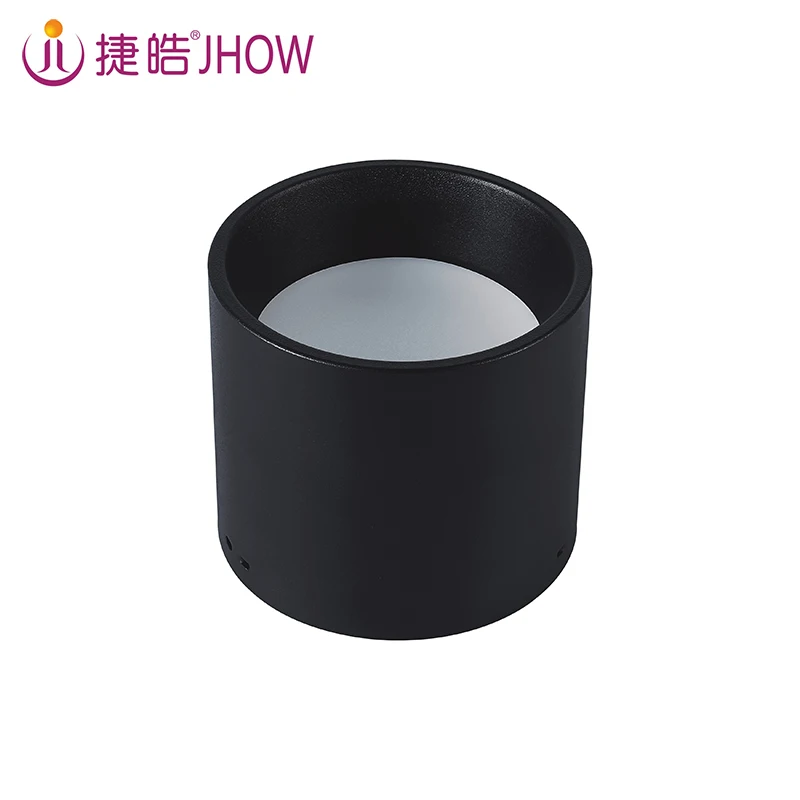 
JHOW M2418 Indoor Cylinder Black and White Aluminium housing 18W Ceiling Surface Mounted LED Downlight Surface LED ceiling light 