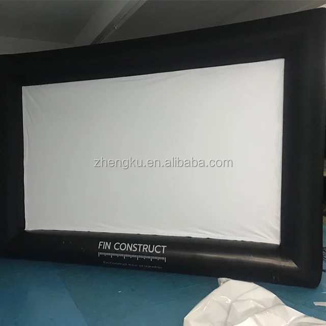 Popular Blow Up TV Screen Inflatable Projection Screen Outdoor 24ft Cinema Movie Screen Inflatable Design