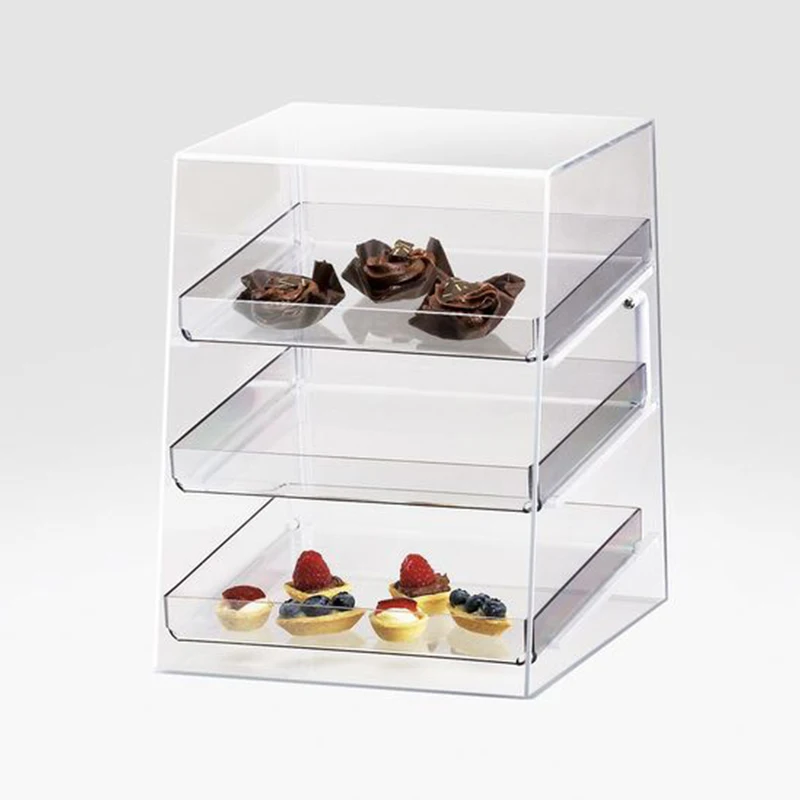 Clear Acrylic Food Display /, Acrylic Angled Display Case, Plexiglass Food Display