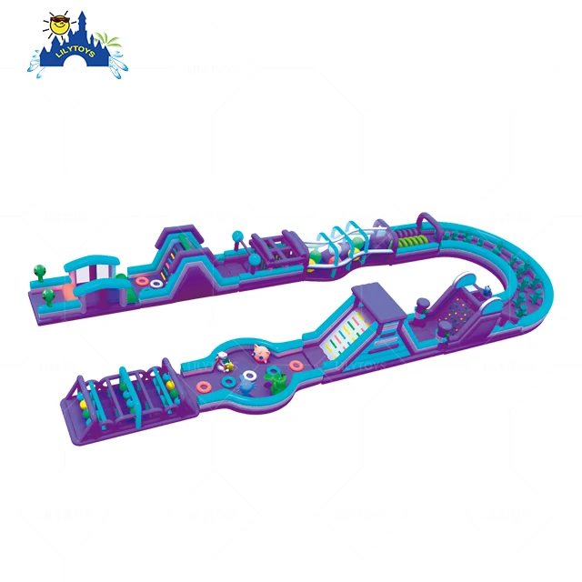 China Professional Supplier big obstacle course gonflable  Bouncer outdoor Inflatable obstacle course