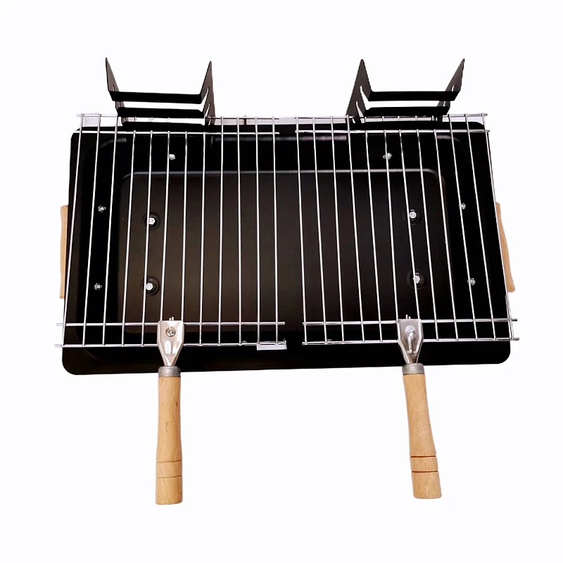 Hibachi Portable rectangular height adjustable tabletop small Charcoal japanese bbq grill for outdoor
