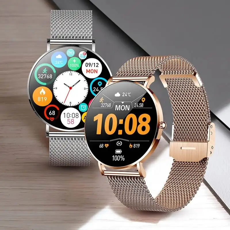 New T8 Slim Smart Watch Women's 1.36-inch Amoled 360 * 360 High-definition Pixel Display Call Reminders Smartwatch