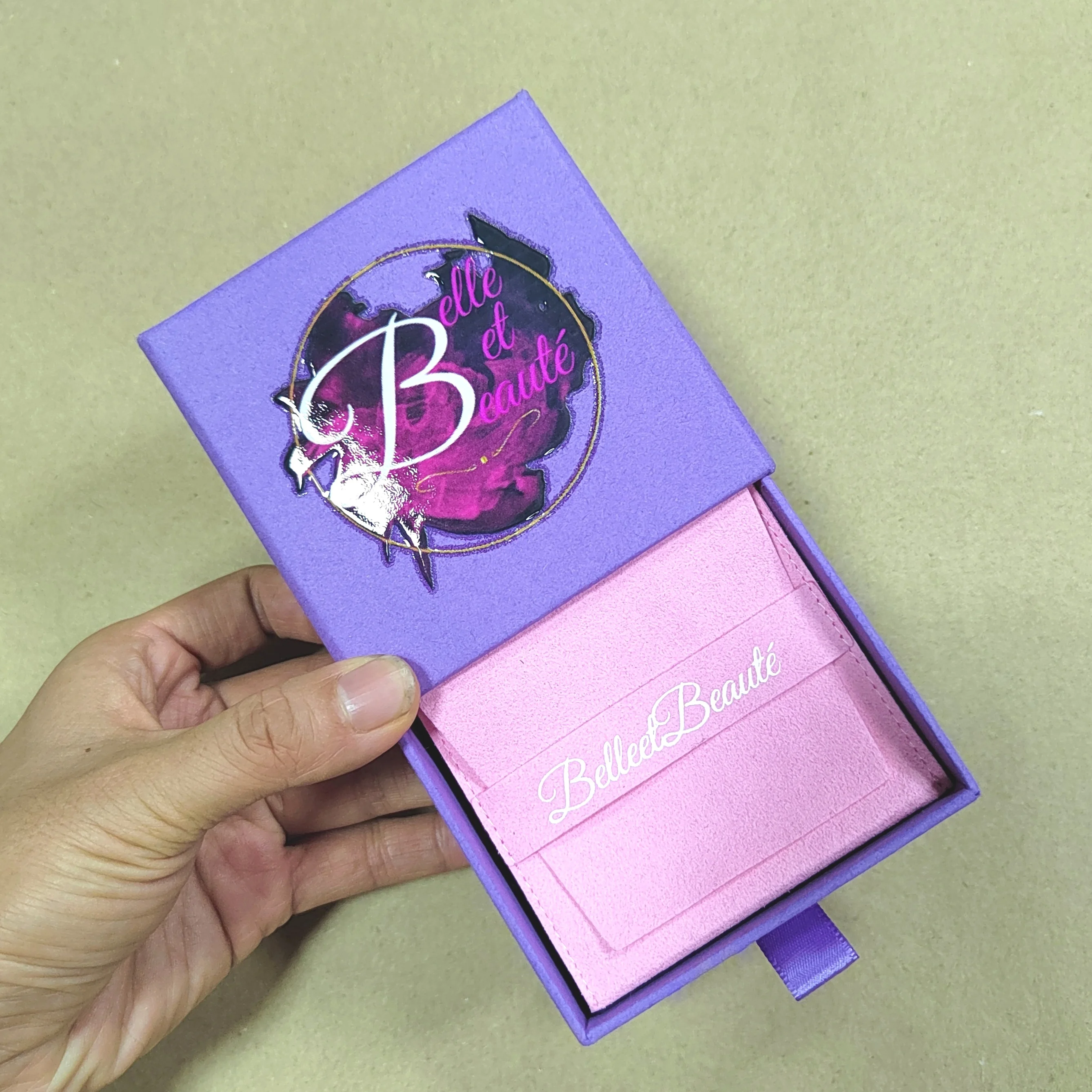 Custom Logo Jewelry Gift Necklace Package Slide Drawer Paper Box for Jewelry Packaging
