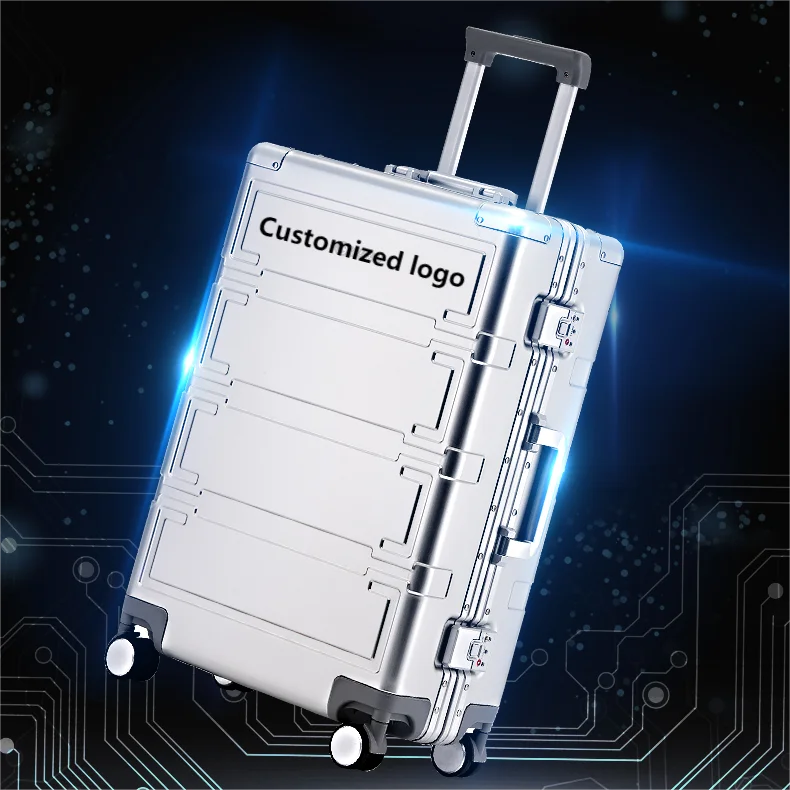 Pailox Алюминиевый Чемодан металлический чемодан для переноски из магниевого сплава дорожная сумка с замком TSA 20-дюймовый мужчин и женщин