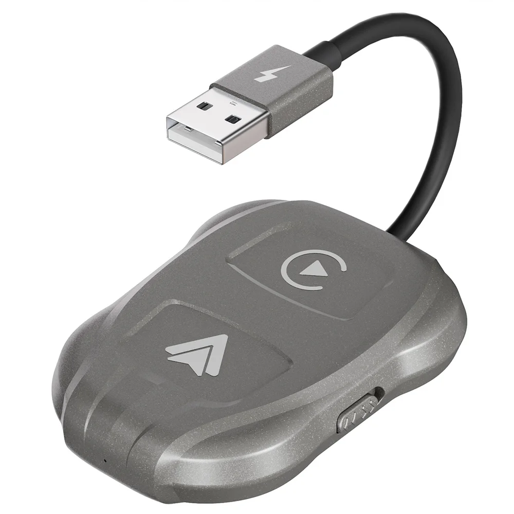 Newest Carplay Android Auto Wireless Adapter Wired to Wireless CarPlay Dongle for Double Systems  Easy Use to Switch Button