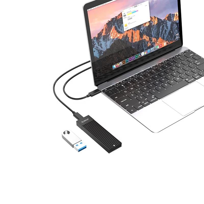 ORICO Aluminum Alloy M.2 to Micro USB High-speed SATA B-Key Hard Drive SSD Enclosure M2POV-C3
