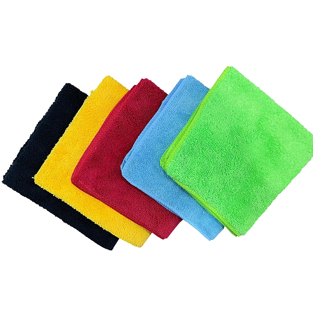 Super absorbent 400gsm edgeless microfiber cleaning cloth long and short pile microfiber towel auto detailing for car Dish Use