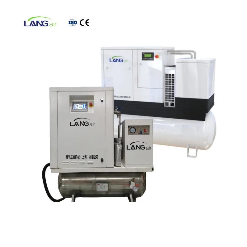Langair china rotary 22 KW 30 HP All-in-one Combined Screw Air Compressor with Tank and Dryer