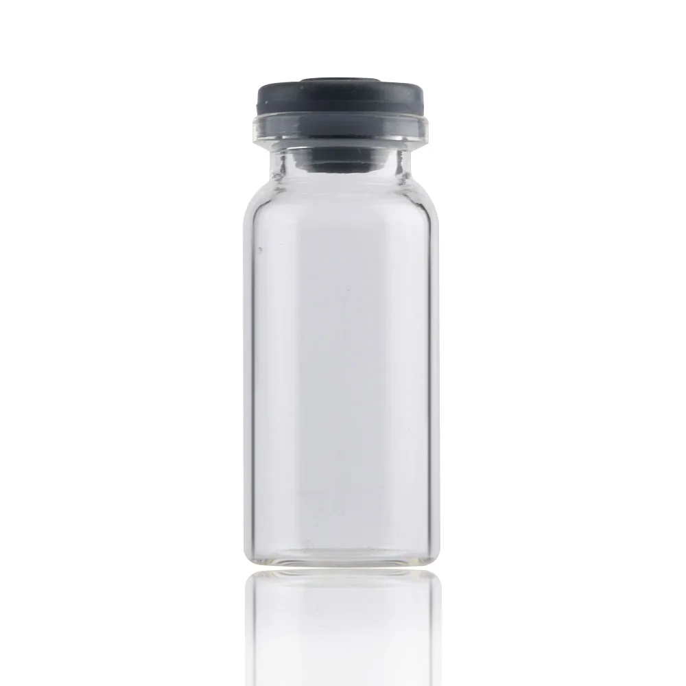 10ml glass injection vials bottle with rubber stopper and cap