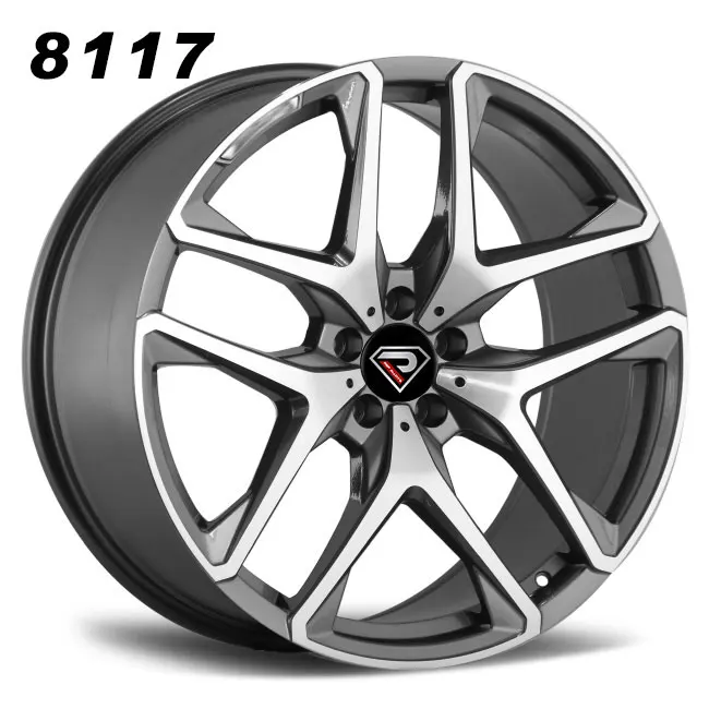 REP 8117 GLS 63 design gunmetal machined face high quality double five spoke 5 stud via jwl alloy wheels