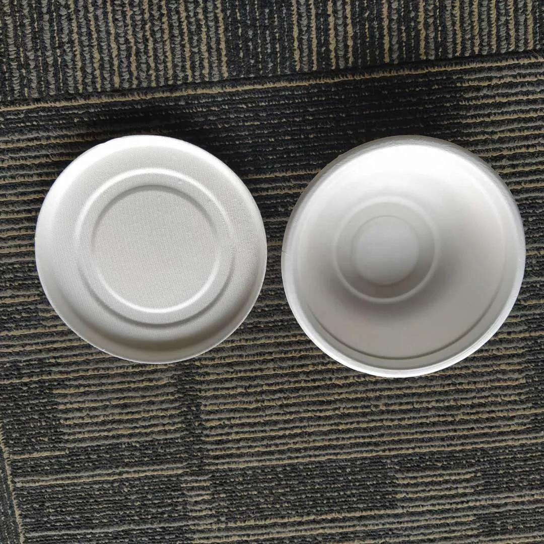 Eco Biodegradable 500 ml disposable sugarcane bagasse salad bowl sets bamboo tableware bio soup bowl with lid