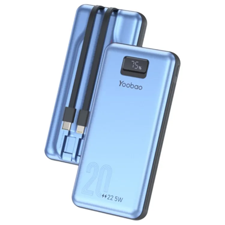 YOOBAO LC6Pro 20000 мАч телефон внешний аккумулятор цифровой дисплей Power Bank со встроенным