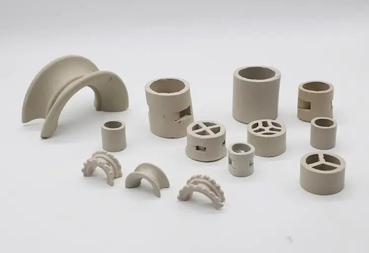 Heat Transfer Media Random Packing Ceramic Lessing Ring 50mm 80mm 100mm 120mm 150mm Ceramic Mini Lessing Ring