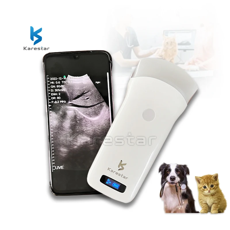 K-WP100 VET Portable USG Scanner Doppler Convex Wifi Wireless Probe mobile phone ultrasound scanner