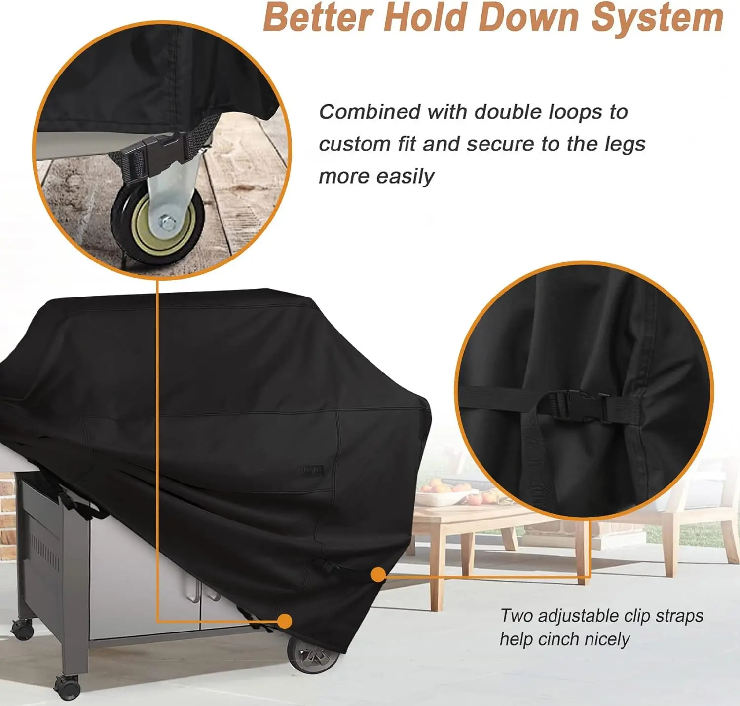 Waterproof Sealed Seam Patio Covered Balcony Grill Design 48 Inch Waterproof BBQ Grill Cover