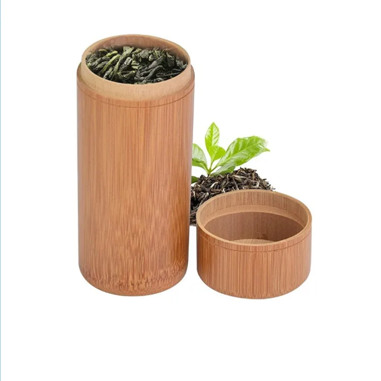 Fancy Handcraft Bamboo Tea Jar Portable Sealed Bamboo Tube Tea Storage Box Storage Holder