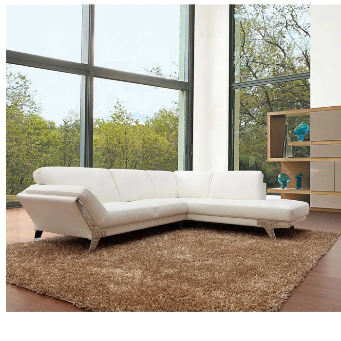 Top hot selling Modern White leather Sofa Designs for living room and villa