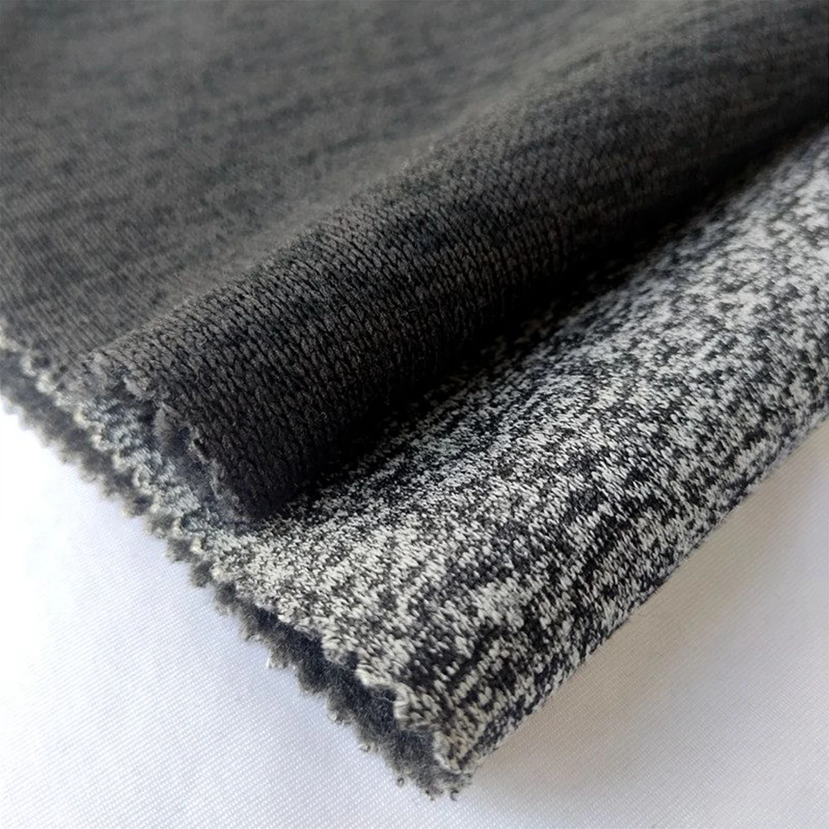 Wholesale Brushed fleece fabrics Cationic 100% polyester knit plush fabric for pants terry