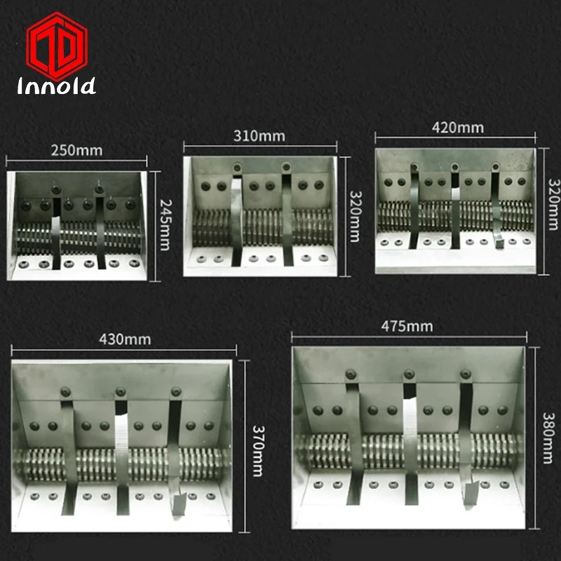 Hot Sale Bottle Bag Shredder Grinder Machine Pipe Crusher Price Plastic Shreder Machine for Metal Hnss1200 7.5KW 300-500kg/h