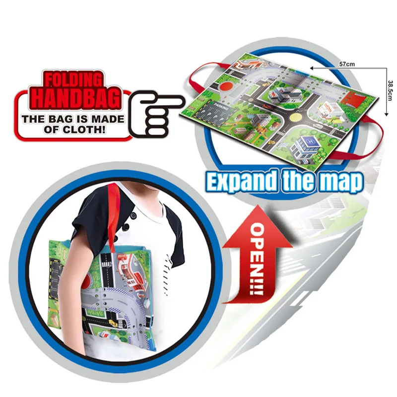 City Station  New Backpack  Car  Play  Game set Deformation Garage Play Set Toy Parking Lot