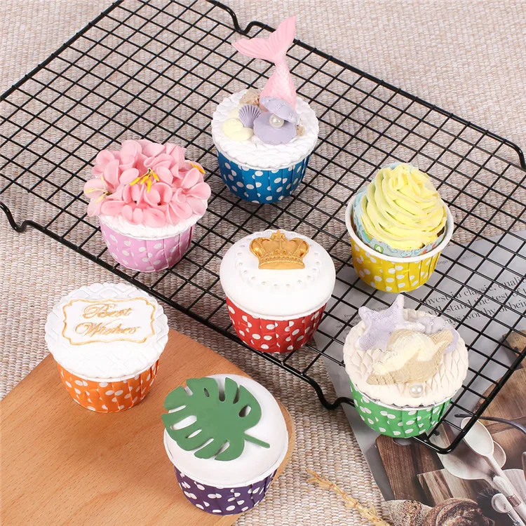 
50PCS Mini Cupcake Liners Paper Round Cake Baking Cups Muffin Cases Home Party Wedding Caking Tools 