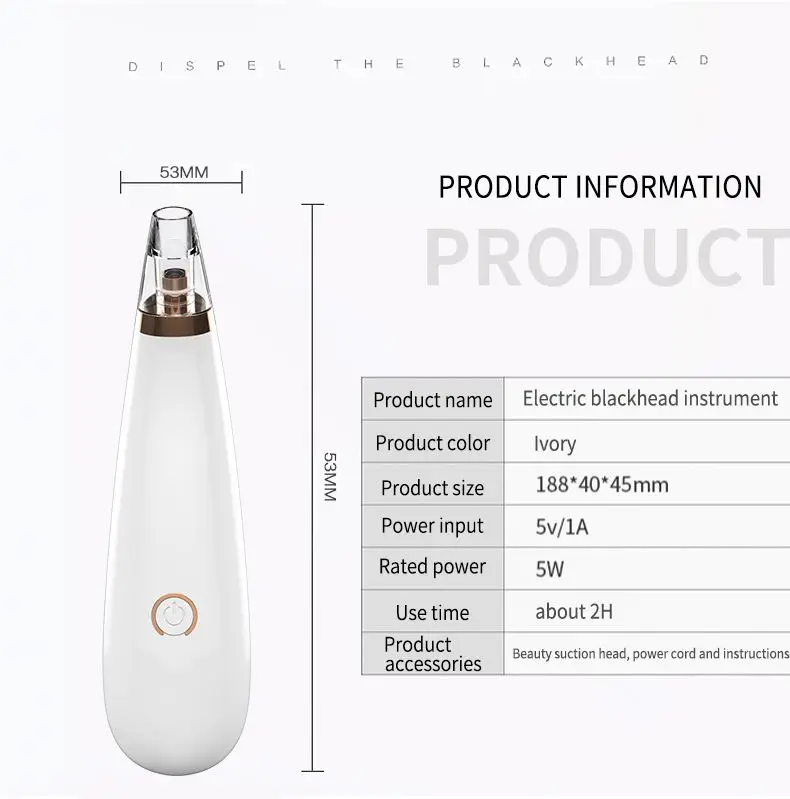 Vacuum Cleaner Black Dot Remover Machine Skin Pore Suction Acne Head Blackhead Extractor Nose Cleansing Face Clean Point