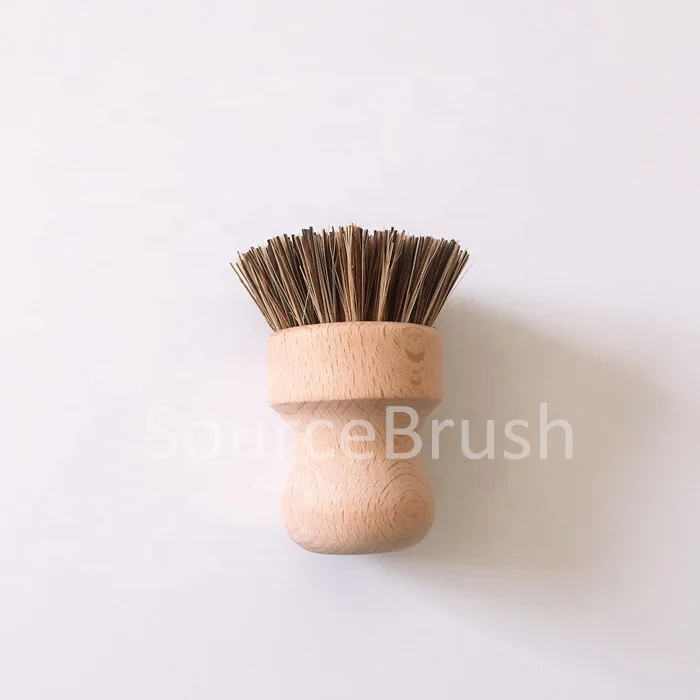 Free Plastic Natural Kitchen Bamboo Brush Long Tampico Fiber Dish Cleaning Coconut Fibre Brushes