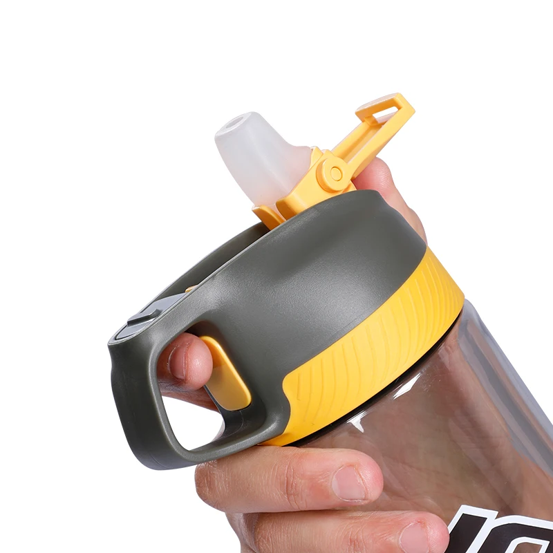 
FEIJIAN 700ml BPA Free Tritan Portable Plastic Sports Water Bottle with straw free clean kit Leak-proof design 