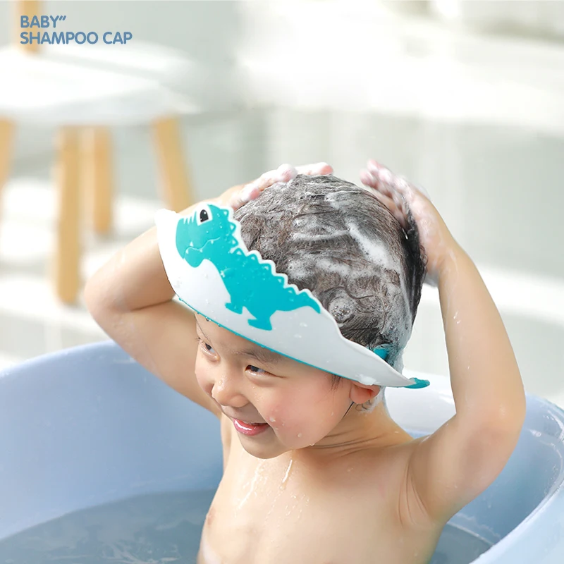 Baby Shower Hats Waterproof Bathing Shampoo Hats Visor Protect Ears Head Hair Washing Hats for Toddler Kids