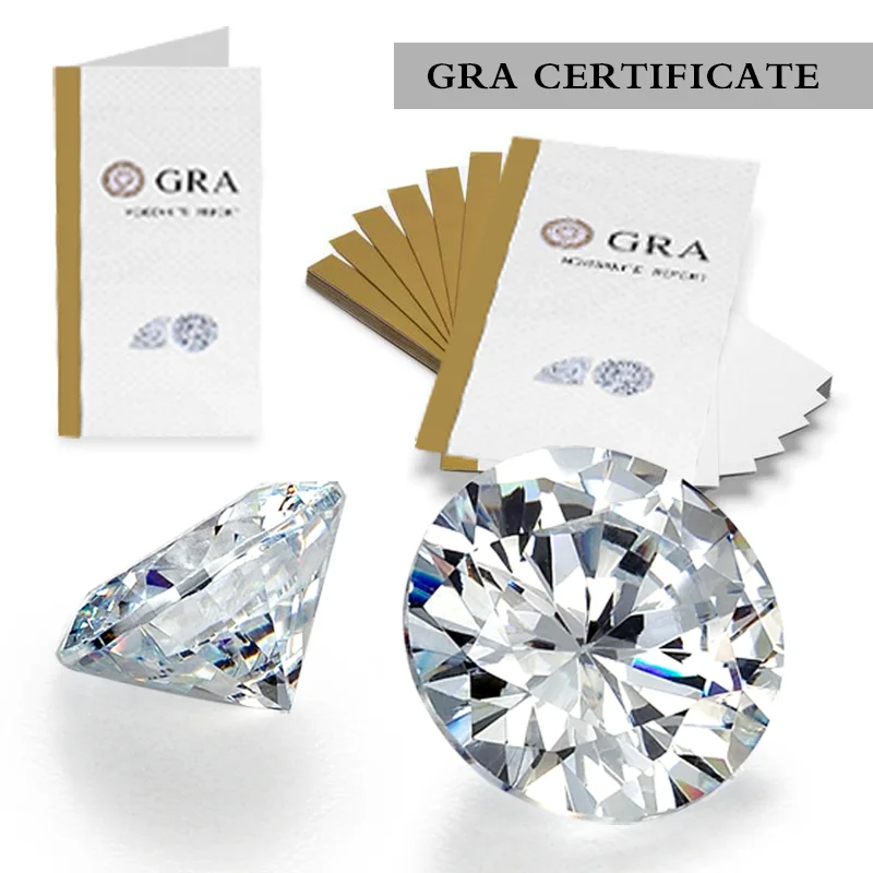 Brilliant cut dark gray black synthetic moissanite diamond from Provence Gems