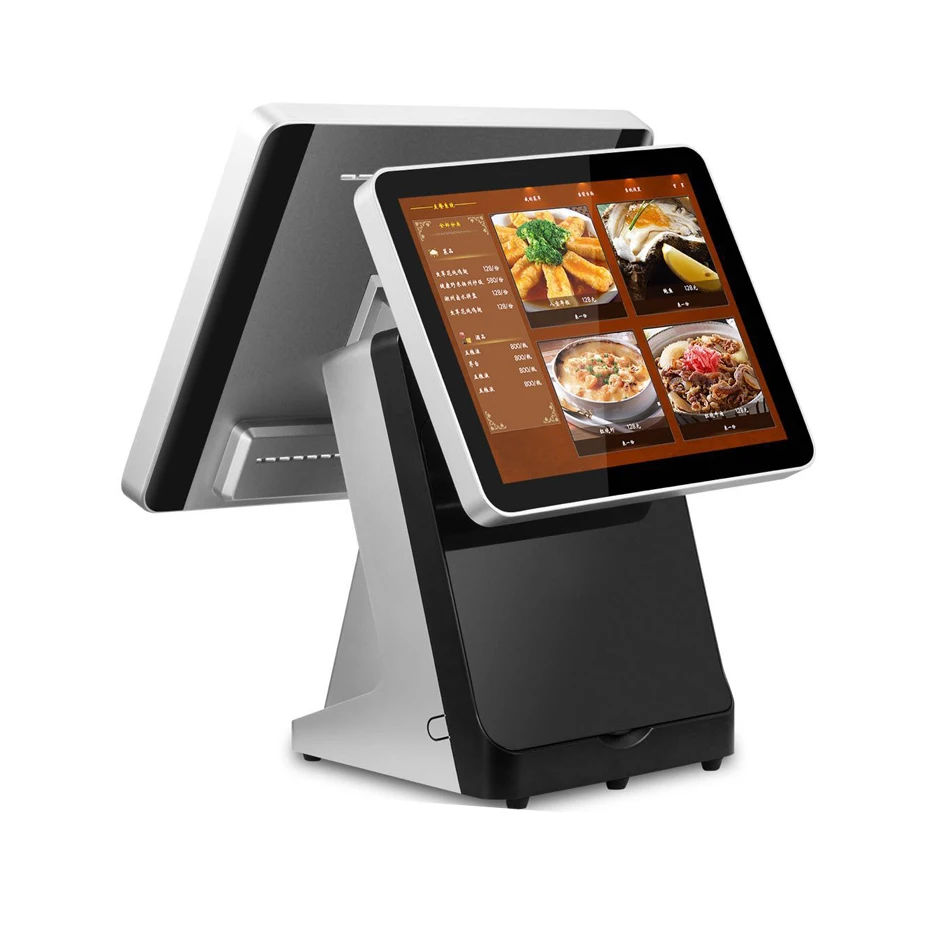 15 Inch point of sale system windows pos system all-in-one pos hardware cashier machine for With 80mm Thermal Printer
