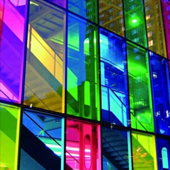 Royal Glory 3M Quality 70 Microns Self Adhesive Dichroic Iridescent Window Film for Building Glass and Acrylic