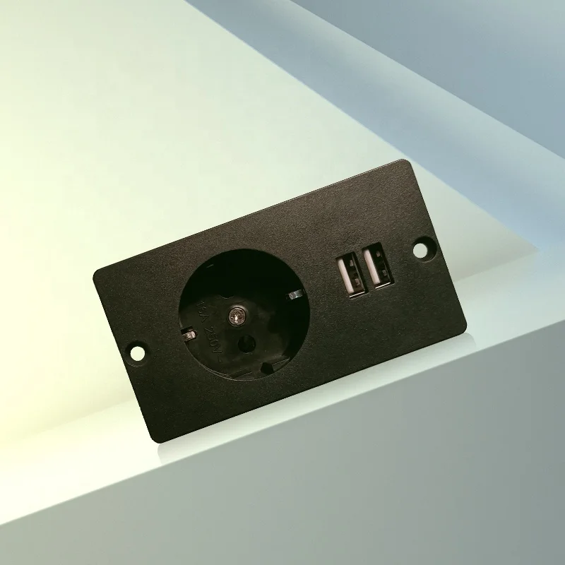 China Manufacturers Electric Wall Switch 13A USB and C - Type Charge Sockets