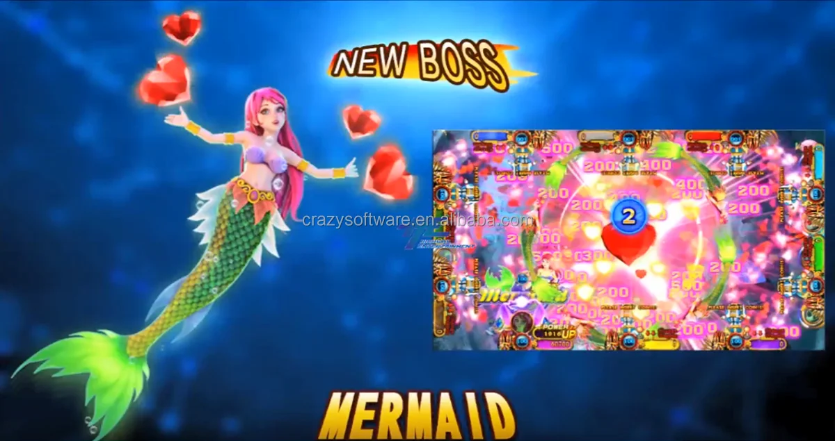 Hot Popular 3 Players Multi Shooting Games Fishing Machine For Mermaid Legends