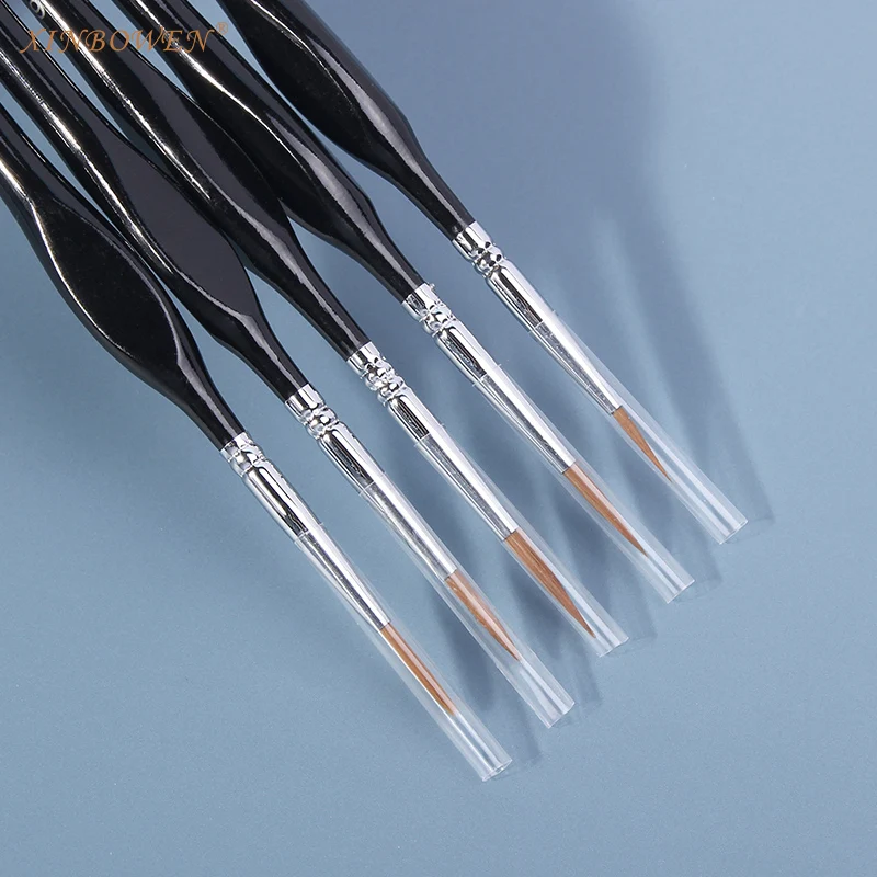 Xinbowen pinceles arte Hook Line Pen 9 Pcs paintbrush Triangular Handle Detail Brush Artist Drawing Brush Set
