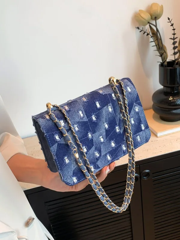 Ladies Jeans Shoulder Bag New Simple Casual Shoulder Bag Fashion Crossbody Bag Women 2024summer