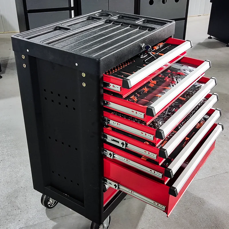 420 Pcs Tool Sets Rolling Box Heavy Duty Stainless Steel Tool Chest 7 Drawers Tool Cabinet Cart Trolley
