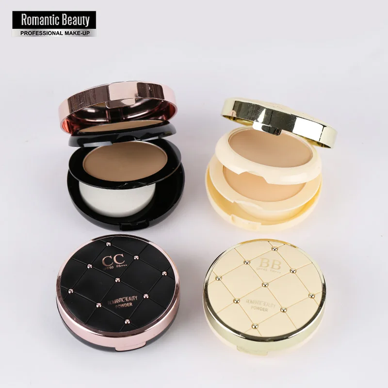 Romantic Beauty Oil-control Face Setting Foundation Makeup Powder 2 Colors Face Waterproof Long Lasting Pressed Powder